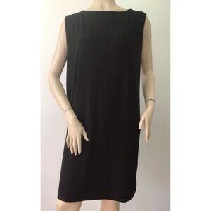 EILEEN FISHER Petites (Size PL) Viscose Sleeveless Tank Dress, Black